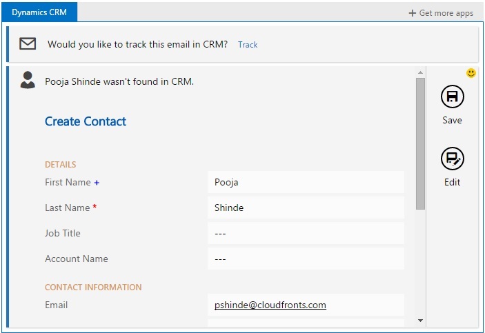 When Sender is not available in CRM