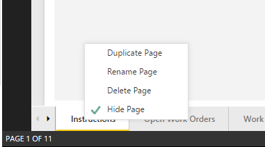 Develop Hide page Confirmation