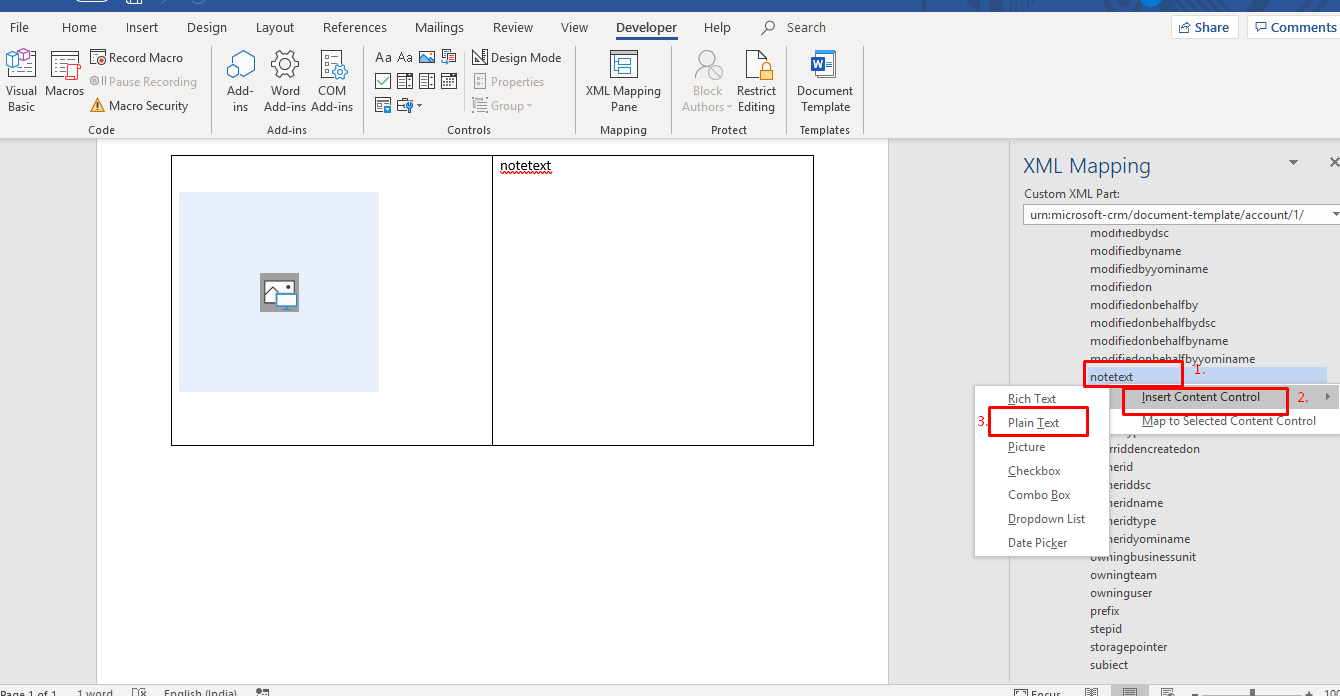 Notes attachments in Word Template - Microsoft Dynamics 20 Community Inside How To Insert Template In Word
