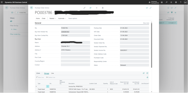 Approval Entries filtered on the same order after deletion, showing no entries